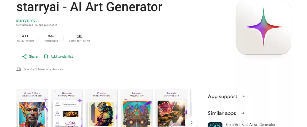 Starry AI - AI Art Generator