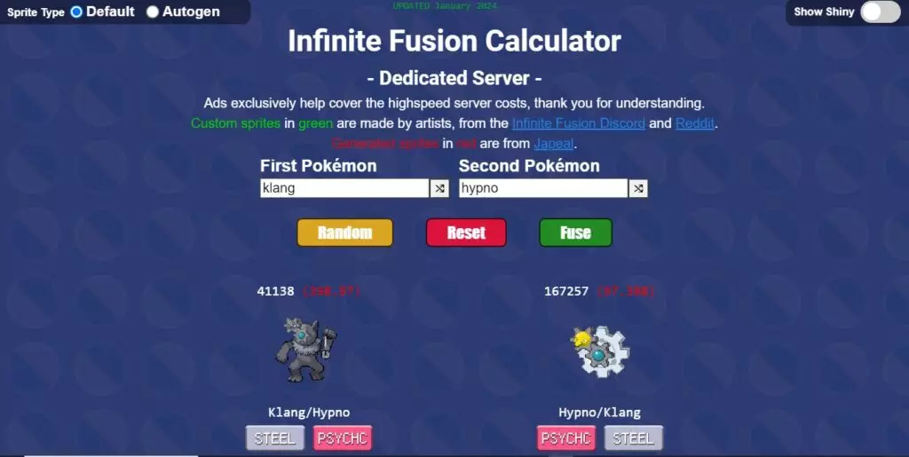 Pokemon Fusion Calculator AI tool